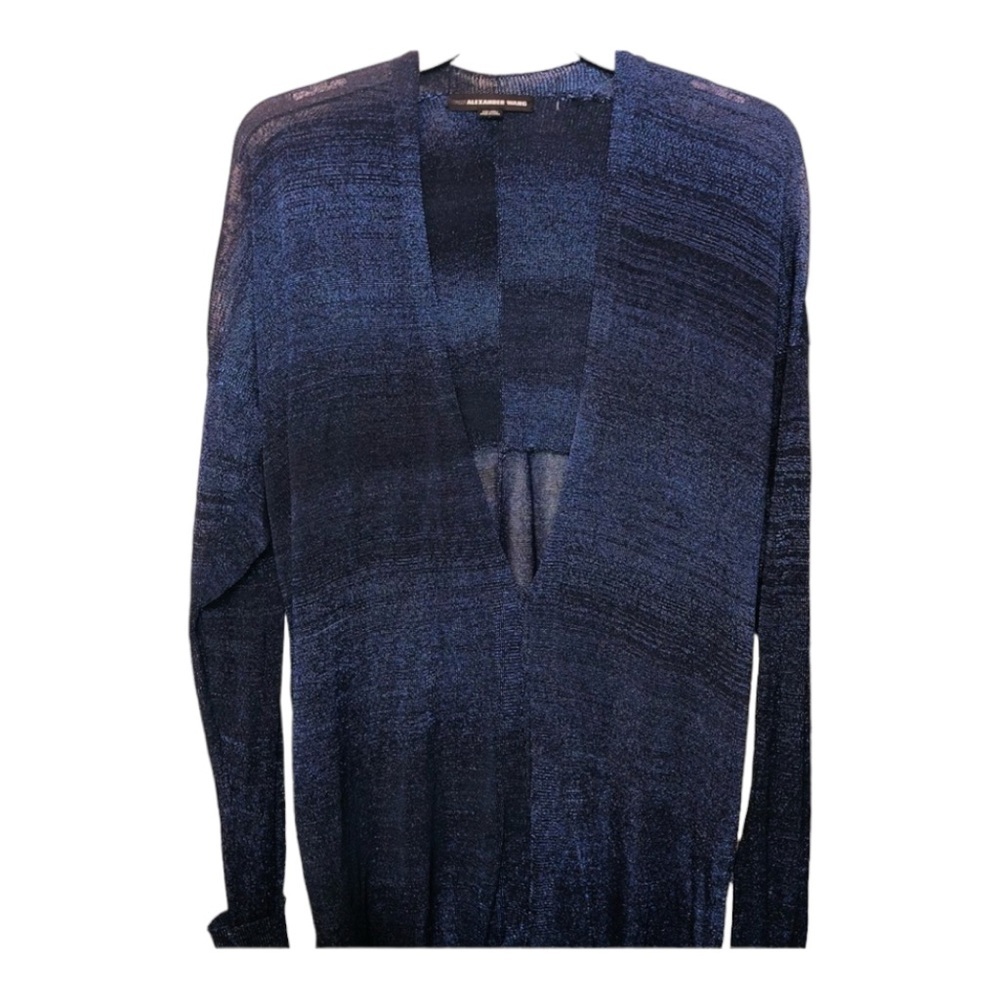 Alexander Wang size  small over sized sapphire blue knit w/ metallic threads